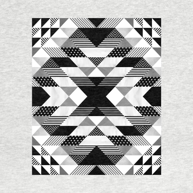 Native American Black and White Pattern by marieltoigo